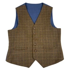 Ardalanish Isle of Mull Weaver Tweed Vest Men Windowpane Wool Waistcoat Scotland